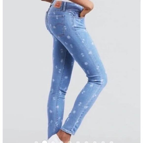 NWT Levi's 701 Super Skinny Palm Tree Jeans Size 30 - Picture 3 of 9